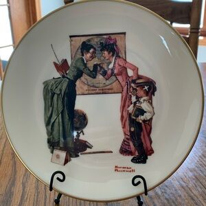 Norman Rockwell Limited Edition Plate, "Back To School"